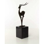 Bronzeskulptur Bronzefigur Antilope Modern-Stil