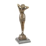 Bronzeskulptur Bronzefigur Frau Reveil Enthüllung