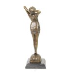 Bronzeskulptur Bronzefigur Frau Reveil Enthüllung
