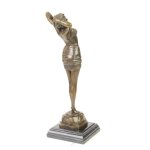 Bronzeskulptur Bronzefigur Frau Reveil Enthüllung