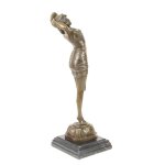 Bronzeskulptur Bronzefigur Frau Reveil Enthüllung