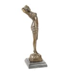 Bronzeskulptur Bronzefigur Frau Reveil Enthüllung
