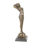 Bronzeskulptur Bronzefigur Frau Reveil Enthüllung