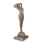 Bronzeskulptur Bronzefigur Frau Reveil Enthüllung