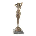 Bronzeskulptur Bronzefigur Frau Reveil Enthüllung