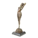 Bronzeskulptur Bronzefigur Frau Reveil Enthüllung