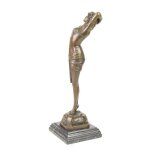 Bronzeskulptur Bronzefigur Frau Reveil Enthüllung