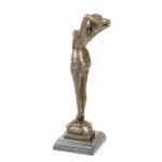 Bronzeskulptur Bronzefigur Frau Reveil Enthüllung