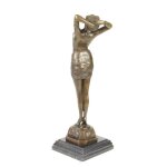 Bronzeskulptur Bronzefigur Frau Reveil Enthüllung