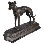 Figur Skulptur Gusseisen Bronzelook Windhund...