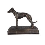 Figur Skulptur Gusseisen Bronzelook Windhund...
