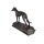 Figur Skulptur Gusseisen Bronzelook Windhund Gusseisensockel L 23,3 cm