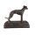 Figur Skulptur Gusseisen Bronzelook Windhund Gusseisensockel L 23,3 cm