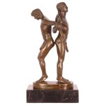 Bronzeskulptur Bronzefigur Statue Erotik Liebesakt Nackte...