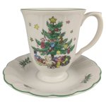 Kakaobecher mit Untertasse auf Fuß 2tlg Nikko...