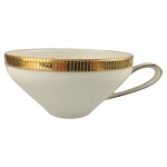 Teetasse Goldrand Zeh Scherzer 9719 Elfenbein gebraucht -...