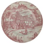 Kuchenteller 20,5 cm Churchill England Swan Inn Pink...