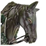Handtuchhalter Handtuchring brauner Pferdekopf Figur Skulptur Motiv Gusseisen