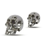 Figur Gusseisen Silber Totenkopf