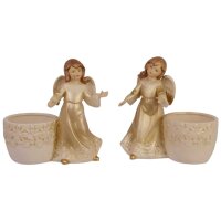 Teelichthalter Porzellan Figur 2er Set