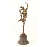 Bronzeskulptur Bronzefigur Merkur