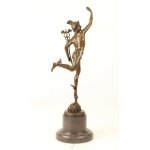 Bronzeskulptur Bronzefigur Merkur