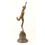 Bronzeskulptur Bronzefigur Merkur