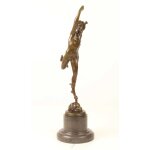Bronzeskulptur Bronzefigur Merkur