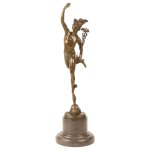 Bronzeskulptur Bronzefigur Merkur