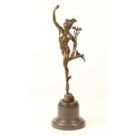 Bronzeskulptur Bronzefigur Merkur