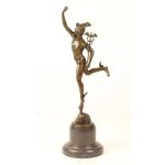 Bronzeskulptur Bronzefigur Merkur