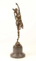 Bronzeskulptur Bronzefigur Merkur