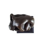 Bronzeskulptur Bronzefigur Frau Schlafend