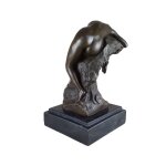 Bronzeskulptur Bronzefigur Frau Schlafend