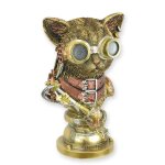 Figur Skulptur Büste Harz Steampunk Katze