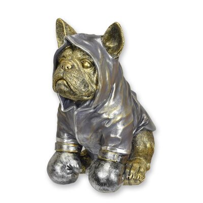 Figur Harz Englische Bulldogge als Boxer