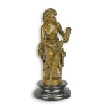 Bronzeskulptur Bronzefigur Bacchantin