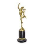 Bronzeskulptur Bronzefigur Poliert Merkur