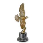 Bronzeskulptur Bronzefigur Taube im Flug