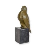 Bronzeskulptur Bronzefigur Taube
