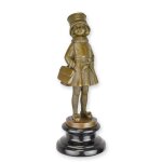 Bronzeskulptur Bronzefigur Junges Mädchen
