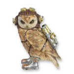 Figur Harz Steampunk Eule