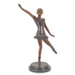 Bronzeskulptur Bronzefigur Ballerina