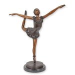 Bronzeskulptur Bronzefigur Ballerina