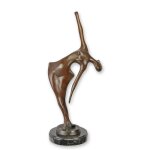 Bronzeskulptur Bronzefigur Modernistisch Tänzerin