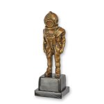 Bronzeskulptur Bronzefigur Taucher