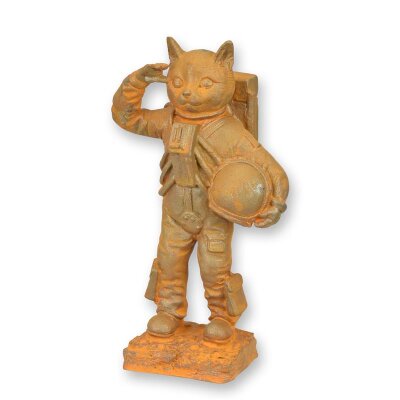 Figur Gusseisen Rostoptik Astro-Katze