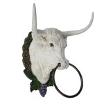 Handtuchhalter Handtuchring weißer Kuhkopf Figur...