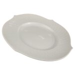 Kuchenteller 19,3 cm Meissen Wellenspiel Relief weiß I. Wahl gebraucht - neuwertig