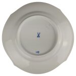 Kuchenteller 19,3 cm Meissen Wellenspiel Relief weiß I. Wahl gebraucht - neuwertig